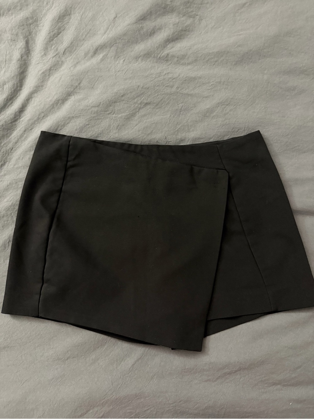 Express Black Asymmetric Wrap Skort